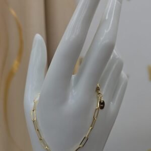 Pulsera paperclip 10k