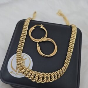 Set 10k Gargantilla y argollas